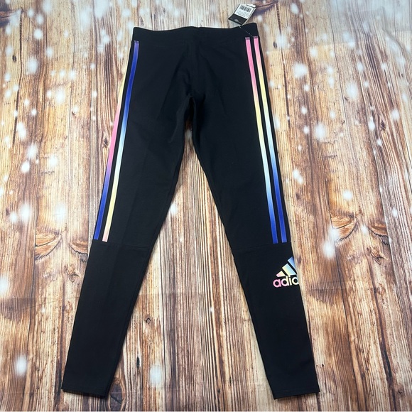 adidas Other - adidas Girls Active Sports Athletic
Legging Tight Black With Multicolor XL Youth